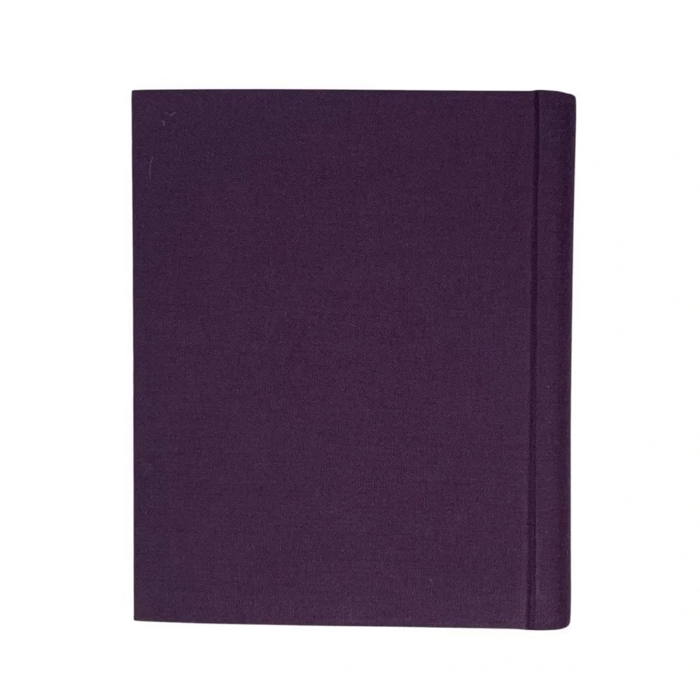 Floral Hardcover Address Guest Book with Purple and Gold Accents
